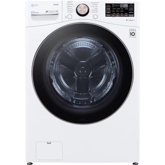 LG TurboWash 360™ Front-Load Washer with AI DD™, 10 kg / 9 kg Capacity, 1400 RPM – Wi-Fi ThinQ, Steam+, TurboWash 39’ (Model F4C510 Series)