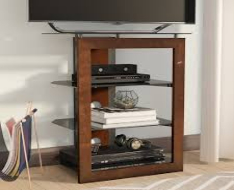 Modern TV Stand with Extra Shelves & Dual Tower Storage — Multi-Tier Media Console for TVs up to 65", Audio Systems, Game Consoles & Décor